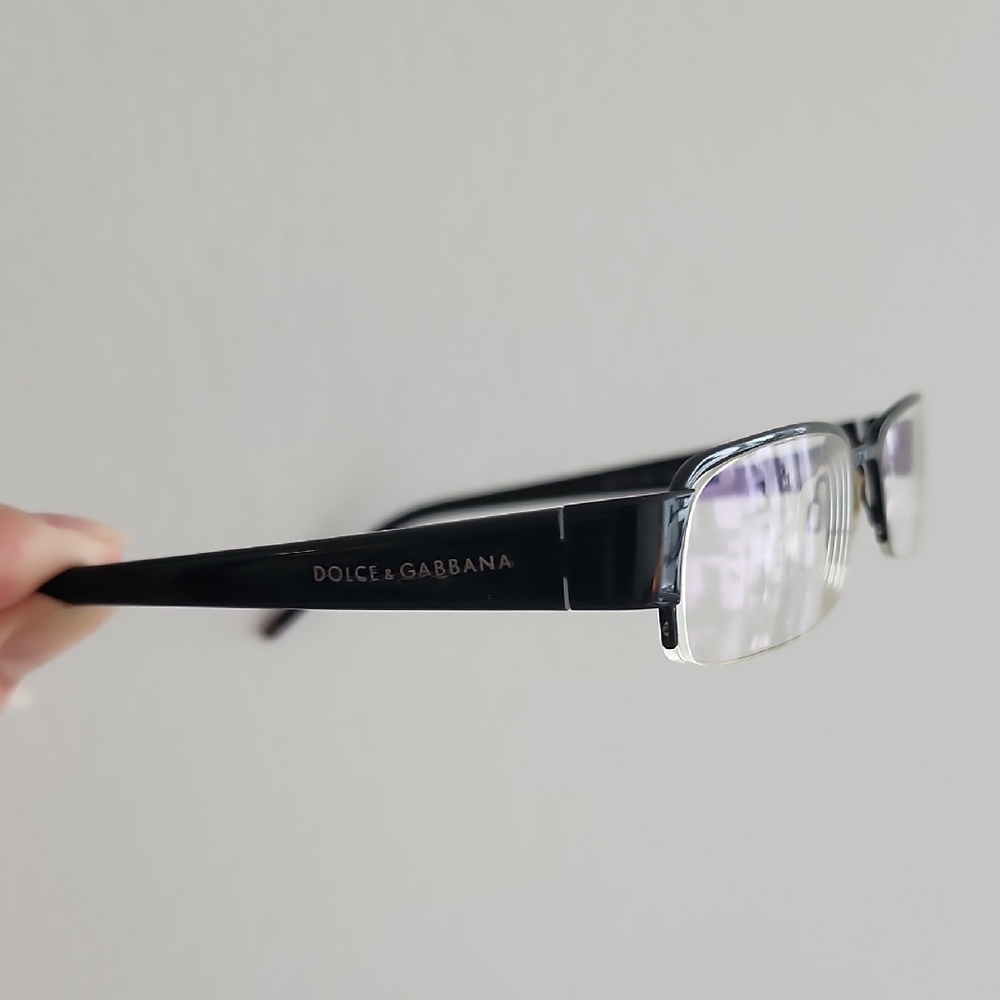 Unisex Rectangular Dolce & Gabbana Prescription Glasses in Black